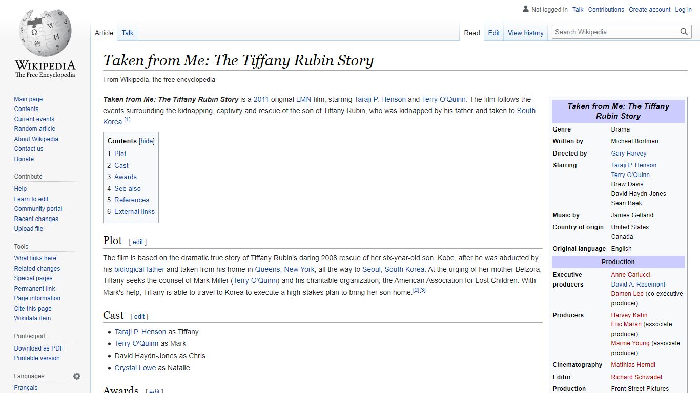 Taken from Me: The Tiffany Rubin Story - Wikipedia